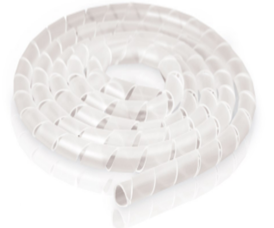 Spirala TRANSPARENTNA 4N ochronna do przewodów, oplot 3,7mm /10m (od Ø 4 do Ø 20mm) - Sklep Meritum