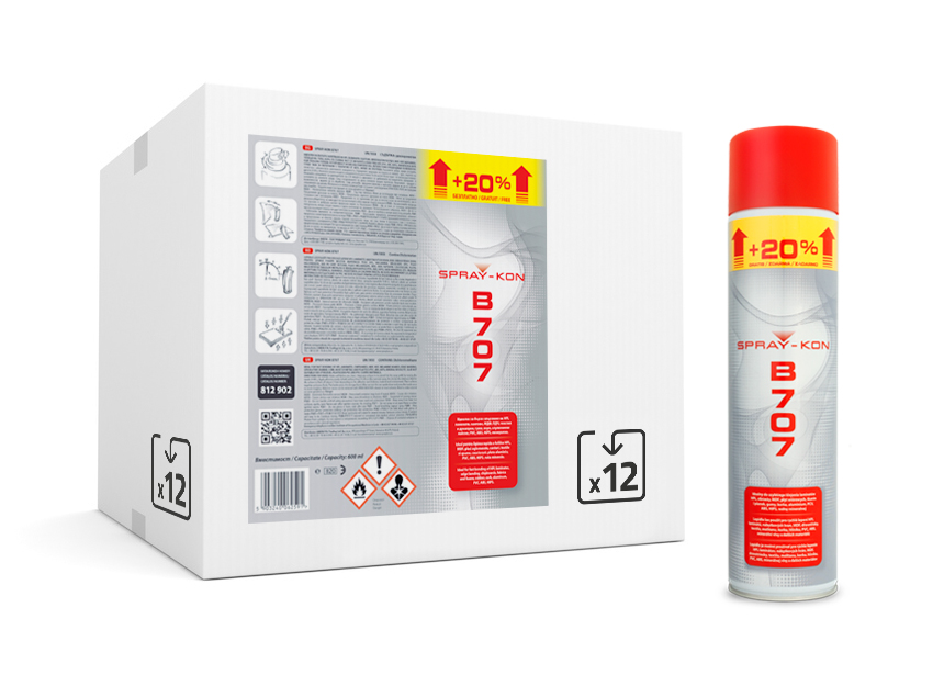 Klej do MDF, laminatów B707 kontaktowy - Spray