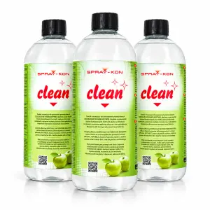 CLEAN SPRAY-KON ZMYWA kleje etykiety ODTŁUSZCZA 1l x 3